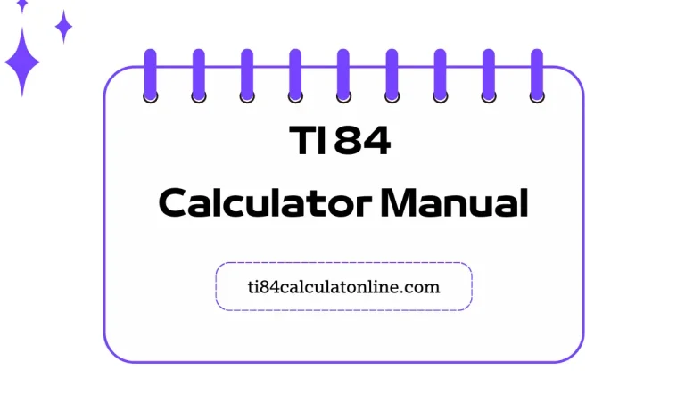 TI 84 Calculator Manual